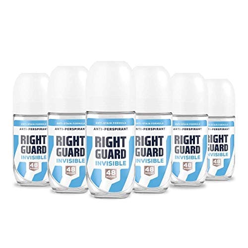 Image of Right Guard Womens Total Defence 5, Invisible Anti-Perspirant Deodorant Roll On, Multipack 6 x 50 ml