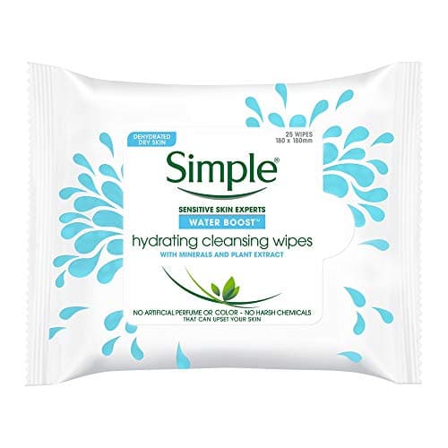 Image of Simple Water Boost Cleansing Wipes Hydrating 25 Wipes, Pack of 6