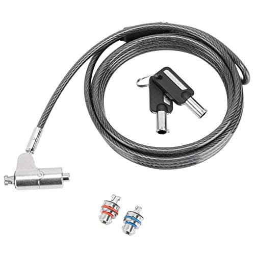 Image of Targus DEFCON 3-in-1 Lock, Keyed Cable Retail Lock for Laptop Computer and Desktop Security Cable (ASP85GL)