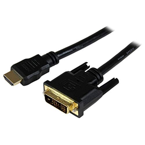 Image of StarTech.com 1.5m HDMI to DVI-D Cable - HDMI to DVI Adapter / Converter Cable - 1x DVI-D Male 1x HDMI Male - Black 1.5 meters, 5 ft (HDDVIMM150CM)