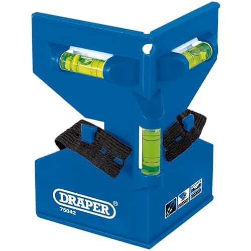 Image of Draper Post Spirit Level | Fence Post Spirit Levelling Tool | Magnetic Pads and Elastic Band | 75042