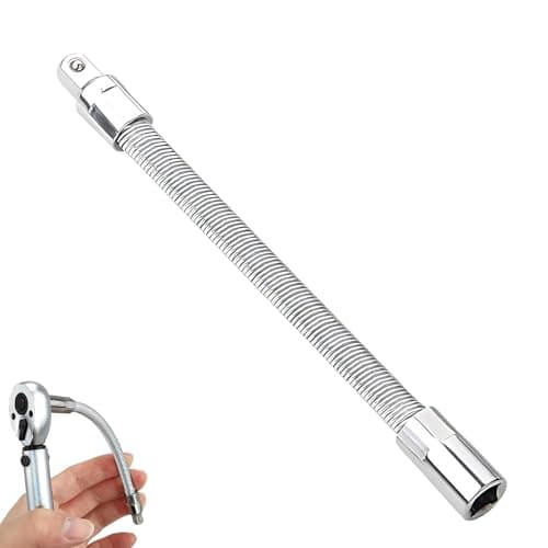 Image of 1/4" Universal Extension Bar with Bendable Elastic Joint – Flexible Socket Extension Ratchet, Ratchet Adapter, and Offset Wrench for Electrical Spanner Drill Tools Accessories