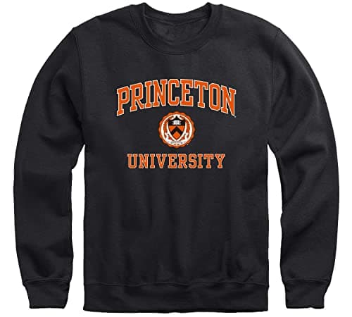 Image of Ivysport Premium Cotton Crewneck Sweatshirt with Crest Logo NCAA Colleges - black - S