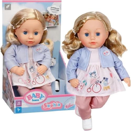 Image of BABY born Sophia Rose - 36cm baby doll for toddlers hair & sleeping eyes - Suitable for ages 1+