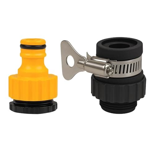 Image of Universal Tap Connector for Hose Pipe,Adjustable Mixer Tap Hose Connector with Tight Fit Clamp, Universal Hose Tap Connector Adapter for Indoor & Outdoor Water Use
