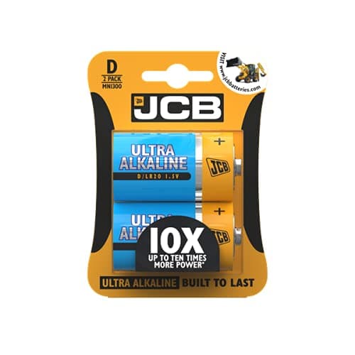 Image of S8811 JCB D Size Ultra Alkaline Batteries - Pack of 2