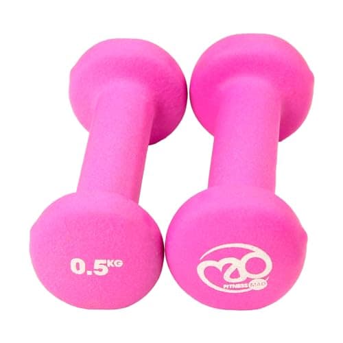Image of Fitness Mad Neo Dumbbells, Weights 0.5kg - 6kg (Pair) (0.5kg, Pink)