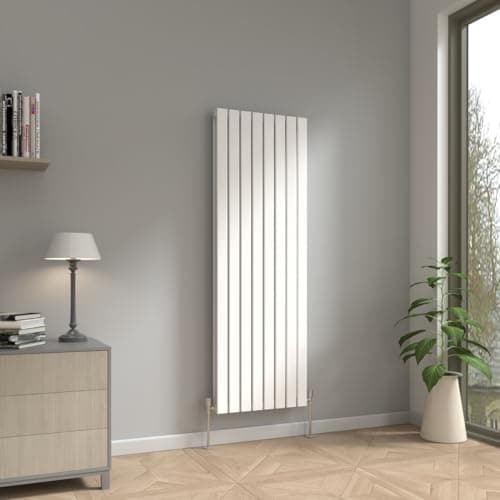 Image of NRG 1600 x 544mm Vertical Radiator Gloss White Double Modern Flat Panel Bathroom Central Heating Heater Radiators