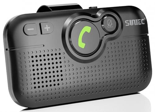 Image of SUNITEC Hands Free Car Phone Kit Bluetooth, AUTO Power ON, Support Siri Assistant, Voice Guidance, Wireless Handsfree Bluetooth Car Speaker Kit with Visor Clip - BC980SA