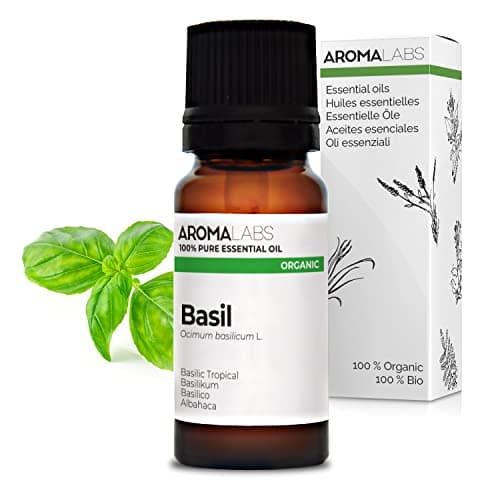 Image of BIO - Basil Essential Oil - 10mL - 100% Pure, Natural, Chemotyped and AB Certified - AROMA LABS (French Brand)