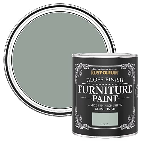 Image of Rust-Oleum Green Furniture & Skirting Board Paint in Gloss Finish - Leaplish 750ml