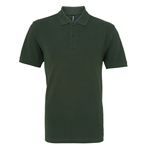 Image of Asquith & Fox Men's Asquith and Fox Men's Polo Short Sleeve Polo Shirt, Green (Bottle 000), Medium (Manufacturer Size:Medium)