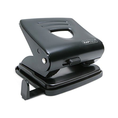 Image of Rapesco 1030 825 2-Hole Metal Punch, 25 Sheet Capacity, Black