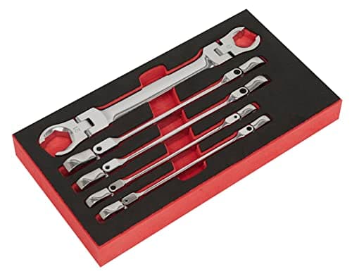 Image of Sealey AK2652 5pc Flexi-Head Flare Nut Spanner Set