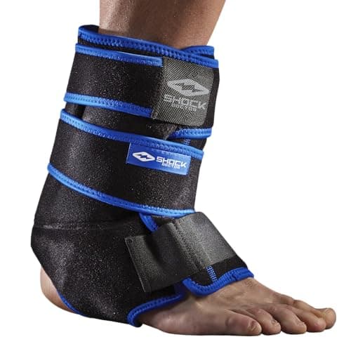Image of Hy-Pro Shock Doctor ICE RECOVERY COMPRESSION ANKLE WRAP, Black, S/M