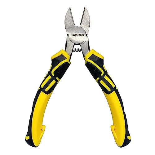 Image of BOOSDEN 6 Inch Side Cutters, Heavy Duty Diagonal Cutting Pliers, Spring Loaded Wire Cutters for Electrical, Crafting, Floral, Electronics, Precision Wire Snips for Soft Copper Aluminum Plastic