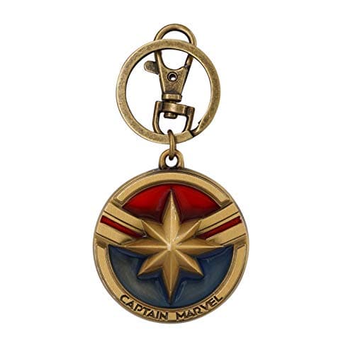 Image of Captain Marvel Pewter Key Ring C - 1-1-2