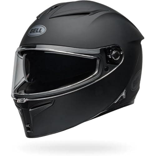 Image of Bell Lithium Solid ECE – Motorcycle Helmet ECE 22.06 Certified – Helmet with Sun Visor – Pinlock Visor – Removable Liner – Micrometric Buckle – Matte Black, Size: S