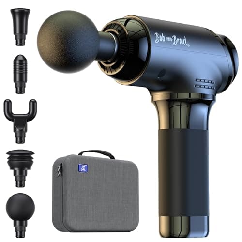 Image of Bob and Brad T2 Massage Gun Deep Tissue, Upgraded 4000mAh Battery 10mm Amplitude, Handheld Percussion Massager with USB-C Charging for Back Shoulder Body Muscle Pain Relief, Gifts for Men Women