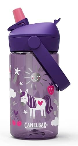 Image of Camelbak THRIVE FLIP STRAW KIDS 14OZ – sport bottle – leak-proof – child-friendly size – easy drinking closure – Unicorn Party, size: OS
