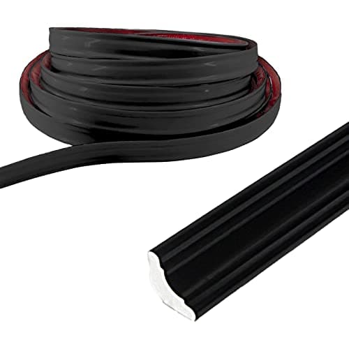 Image of 2.5 Meters PVC Quadrant Trim, Self Adhesive Moulding Trim Wall Corner Strip Home Wall Inside Corner Decoration, Caulk Strip Laminate Floor Beading Edging Strip Wall Corner Strip(12*9mm, 4.6mm Thick)