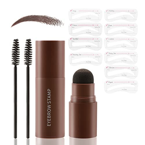 Image of Boobeen Eyebrow Stamp, Eyebrow Stamp Stencil Shaping Kit, Eye Brow Filler Powder Long Lasting, Eyebrow Definer Makeup for Natural Brow