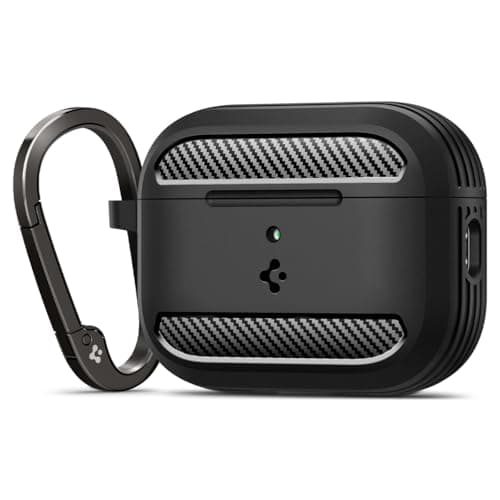 Image of Spigen Rugged Armor Case Compatible with AirPods Pro 3 (2025) - Matte Black