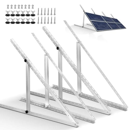 Image of 2 Sets 45inch Adjustable Solar Panel Tilt Mount Brackets with Foldable Tilt Legs for 45" Panels | 2400Pa Windproof Adjustable Brackets Kit for RV/Roof/Ground Fits EcoFlow/Jackery/BougeRV (Heavy Duty)