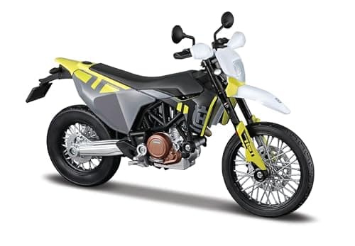 Image of Maisto Husquvarna Husky 701 Supermoto Motorbike - 1:12 Scale - Incredibly Detailed Die-Cast Replica Collectible Motorcycle Model, Multiple Colours