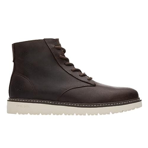 Image of TOMS Men's Navi TRVL LITE Ranger Fashion Boot, Dark Brown Water Resistant Leather, 7 UK