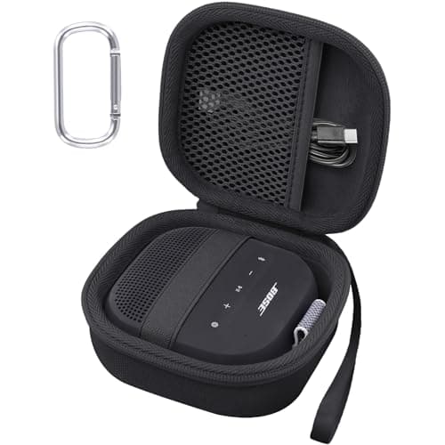 Image of Aenllosi for Bose New SoundLink Micro Portable Bluetooth Speaker 2nd Gen Hard Carrying Travel Case, Case Only, Black