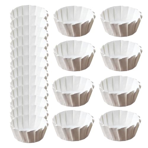 Image of 50pcs Cake Tin Liners, 4/6/8 Inch, Greaseproof Non Stick Paper Liner, Parchment Paper Rounds, Cupcake Wrappers, for Cooking and Baking Cakes Bread Pies Loaf Air Fryer