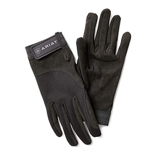 Image of ARIAT Tek Grip Glove Black - Easy Stretch - Unisex - The go-to glove for riding and schooling - Articulated fingers bend Glove Size - 8.5