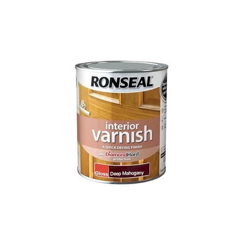 Image of Ronseal Interior Varnish Deep Mahogany Gloss 750ml