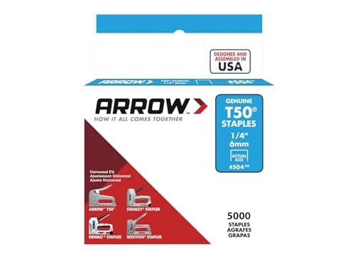 Image of Arrow A504IP T50 Staples, Steel, 1/4 Inch (6 mm)
