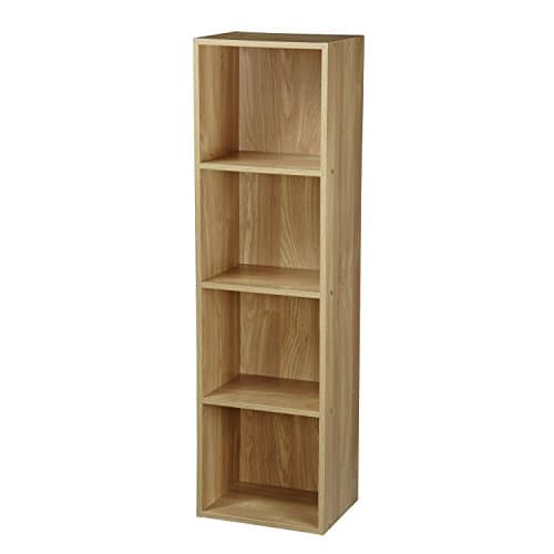 Image of TOP Marques Collectibles Taylor & Brown® 1, 2, 3, 4 Tier Wooden Bookcase Shelving Display Storage Wood Shelf Shelves Unit (Oak, 4 Tier)
