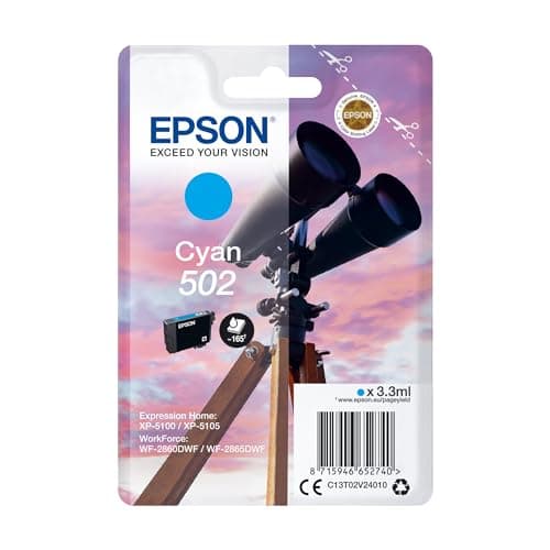 Image of Epson 502 Cyan Binoculars Genuine Ink Cartridge
