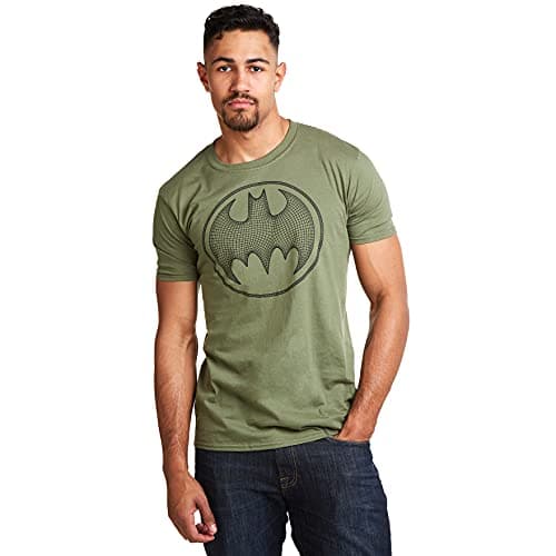 Image of DC Comics Men's Batman 3d T Shirt, Green (Military Green Military), XL UK
