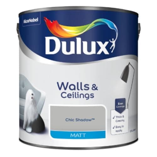 Image of Chic Shadow Walls & Ceilings Matt Emulsion Paint 2.5L – Smooth Creamy Finish, Quick Dry, Low VOC, Easy Application for Interior Walls & Ceilings