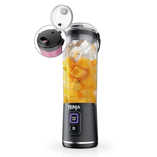 Image of Ninja Blast Portable Blender, Cordless, 18oz. Vessel, Personal Blender For-Shakes and Smoothies, BPA Free, Leakproof-Lid and Sip Spout, USB-C Rechargeable, Dishwasher Safe, Metallic Black, BC151MB