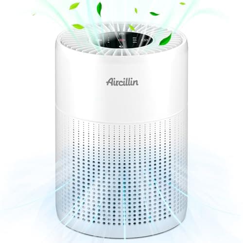 Image of Aircillin Air Purifier, Air Purifiers for Home Bedroom with 4-Stage H13 Hepa Filter, up to 765Sq Ft, 6W, Air Cleaner for Dust, Odor, Pet Dander, Smoke, Remove 99.99% Particles Down to 0.1 microns