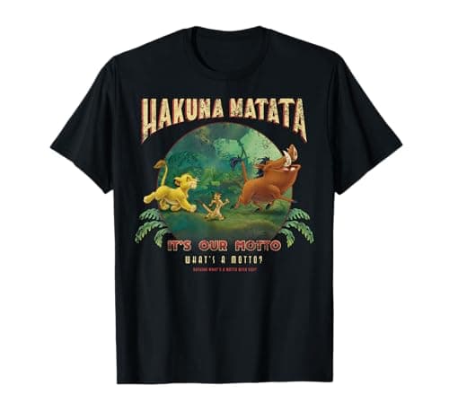 Image of Disney The Lion King Hakuna Matata It's Our Motto Group Shot T-Shirt