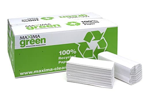 Image of Maxima CPD43428 C-Fold Hand 2-Ply Towels Green, White