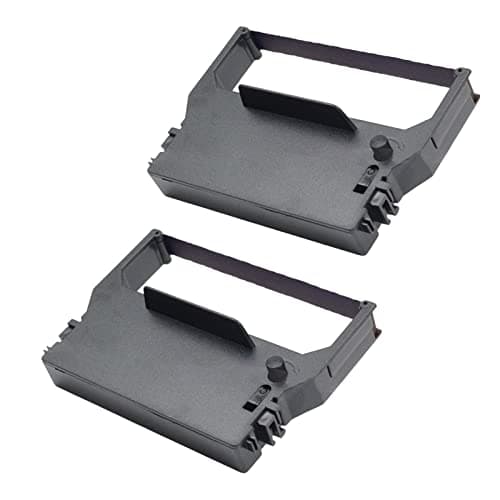 Image of 2Pcs Black Printer Ribbons for Star SP300 / SP341 / SP349 / SP312F / SP342F / SP849F / MP300 / MP322 / MP342 / 4614 Printing Supplies Ribbon Holder Organizers Rack