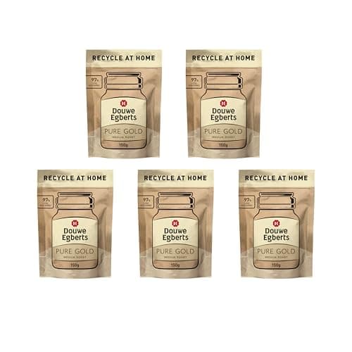 Image of Douwe Egberts Pure Gold Instant Coffee Refill 150G (Pack of 5, Total 750G)