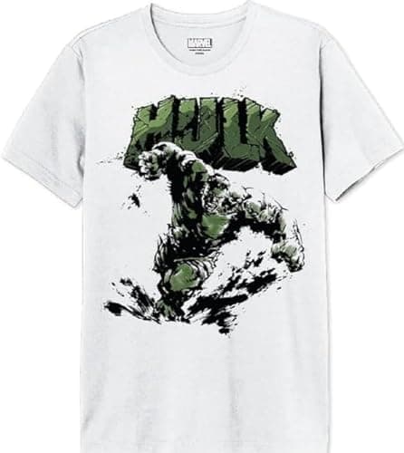 Image of Marvel MEHULKCTS080 T-Shirt, White, XS, Men's, White, XS
