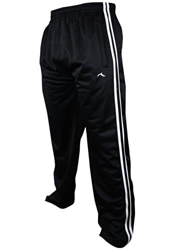 Image of Urban Heritage Mens 2 Stripe Tracksuit Bottoms (6XL, Black)