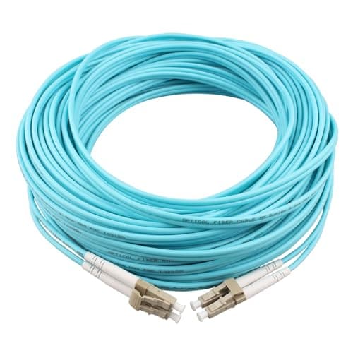 Image of Jopto Fiber Patch Cable LC to LC OM3 10GB/Gigabit Multimode Jumper Duplex 20m(66ft) Fiber Optic Cable LC to LC UPC Connector PVC Fiber Optic Cord 50/125um LSZH Jacket - Optics Pigtail Lead Series