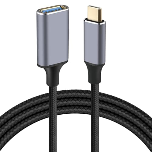 Image of AXFEE 1M USB C to USB Adaptor, OTG Cable Type C 3.1 Male to USB 3.0 Female Adapter, USB C Extension Cable Compatible with i-Pad Pro, Galaxy S23/S22, MacBook, and more Type C Devices