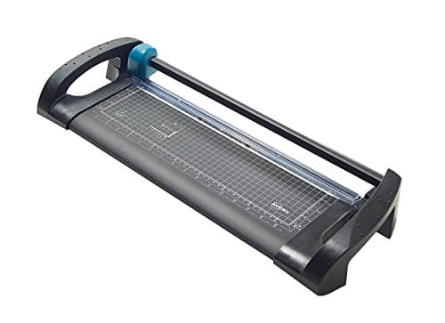 Image of Avery A3 Office Paper Cutter Trimmer, Lightweight Paper Cutter, Black and Teal, 12 Sheet Capacity, A3TR